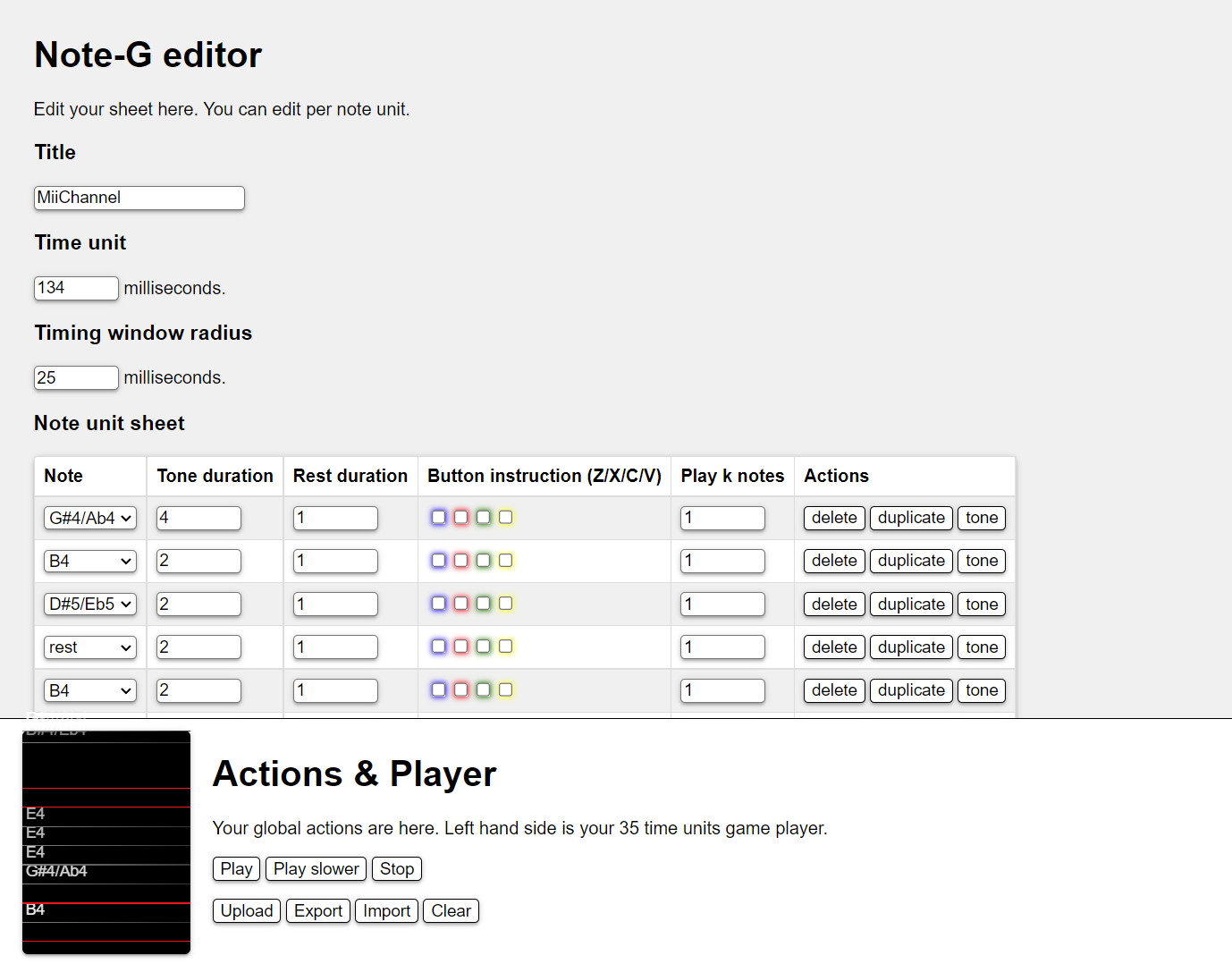 Note G Editor